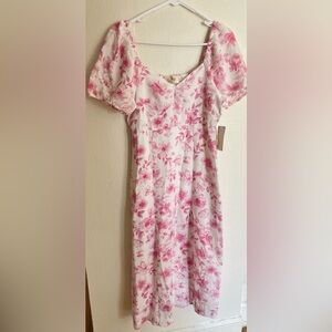 NWT Pink Floral Maxi Dress Size Medium